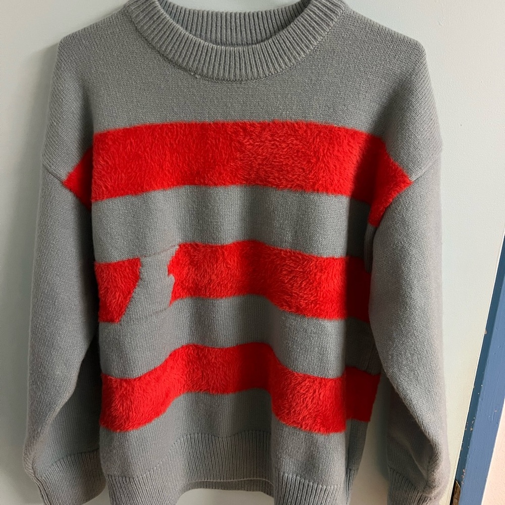 Ader Error Crooked stripe knit sweater